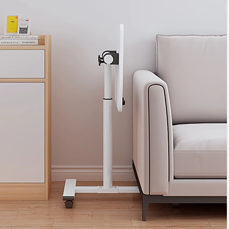 Wheeled Folding Side Table Angle Height Adjustable Sofa Bedside Reconnaissance Movable Table 2Size