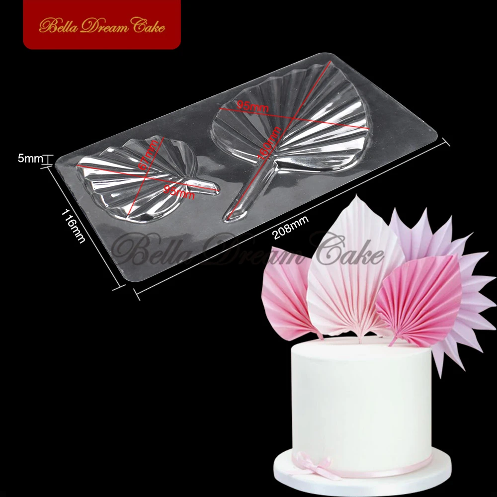 3D Palm Spear Leaf Chocolate Mold PET Fondant Royal Cream Mould DIY Sugarcraft Cake Decorating Tools Kitchen Baking Accessories