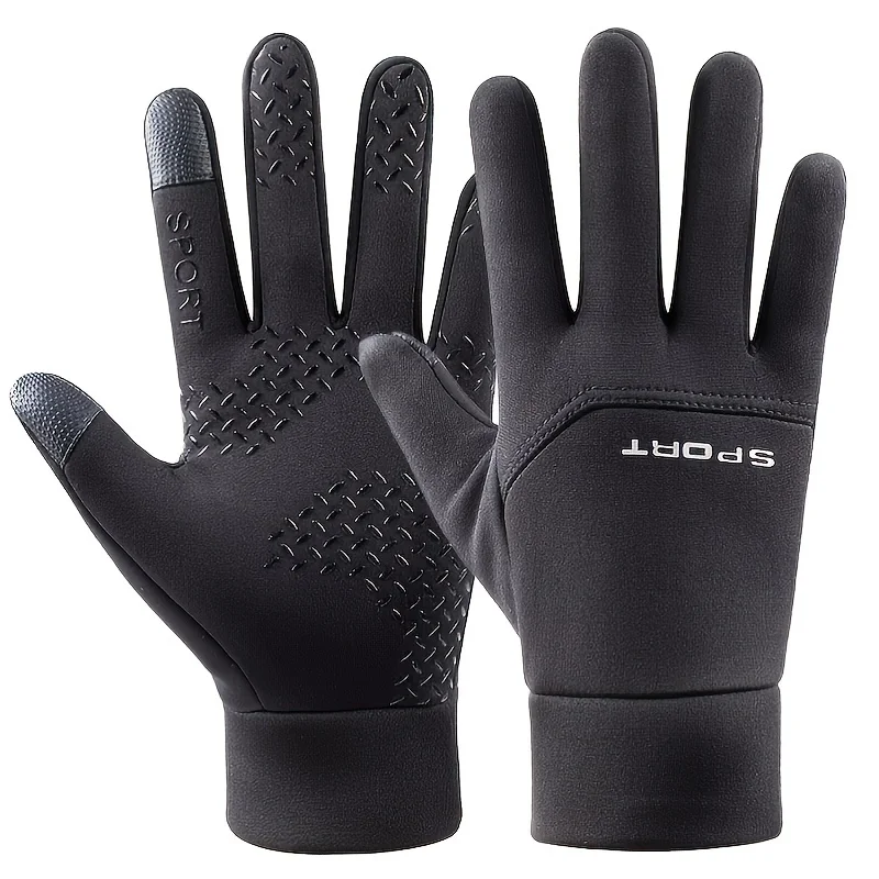Winterhandschuhe, geeignet zum Laufen, Radfahren, Autofahren und Wandern – winddichte, warme Herren-Winterhandschuhe