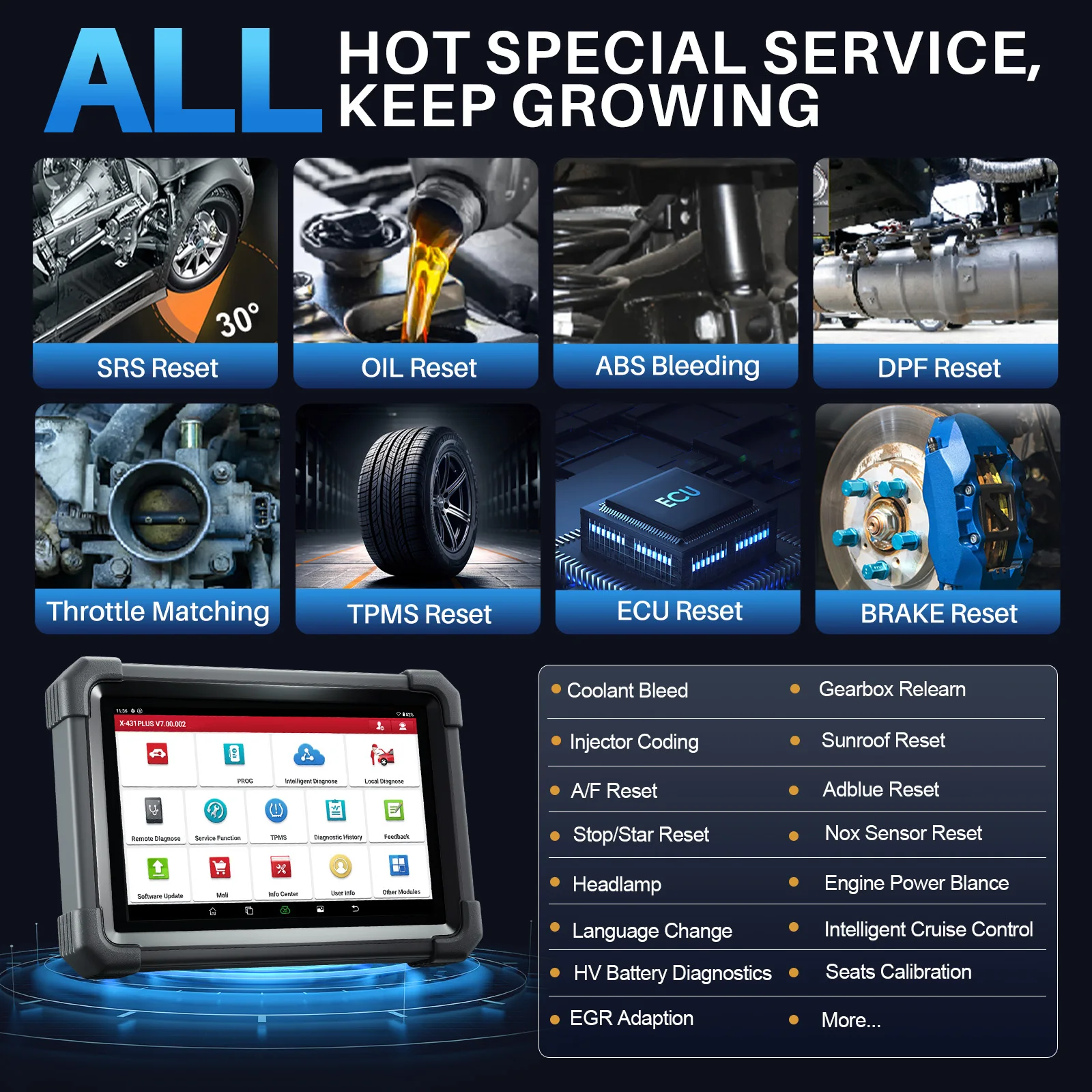 Picture 4: LAUNCH X431 IMMO Plus X-PROG 3 Key Programmer Car Diagnostic Tools Anti-Theft Programming 38 Reset Auto Scanner CAN FD DOIP