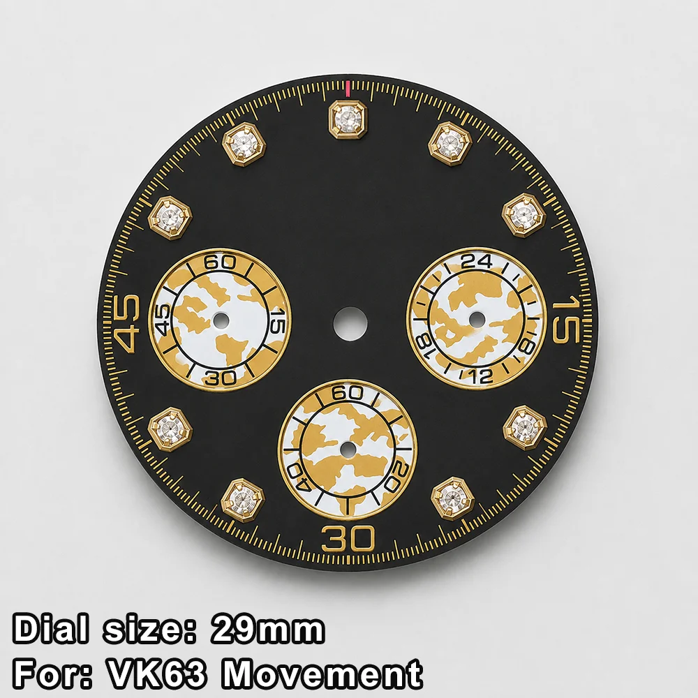 VK63 Case VK63 39mm Cases VK63 Dial VK63 Hands VK63 Movement VK63 Watch Accessories 29MM Dials Vk63 Watches Parts Replacement image 3