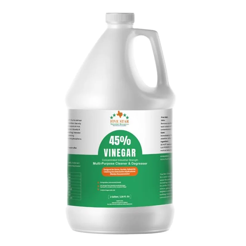 

45% Concentrated White Vinegar Pure 7X Max Power Multi-purpose Cleaner for Home Garden Outdoor Cleaning 128 oz With Instructions