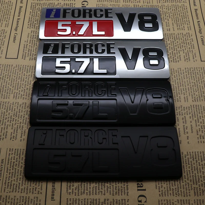 

1pcs 3D for Toyota Tanto I Force 5.7 L v 8 logo, Tanto ABS leaf plate side label, tail sticker