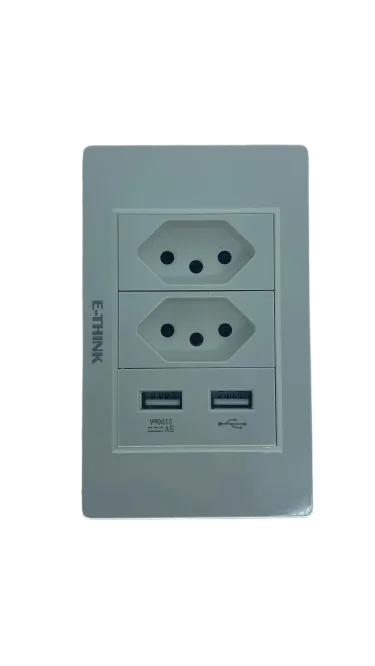 Tomada Parede Entradas Usb Carregador Universal Dispositivo