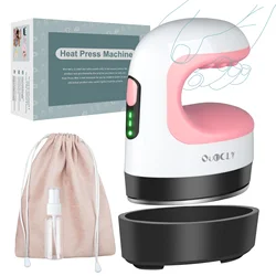 QuuCLY Mini Heat Press Machine, Mini Irons for appliques,Portable Heat Press Easy for T-Shirts, Shoes, Hats and Small HTV Vinyl