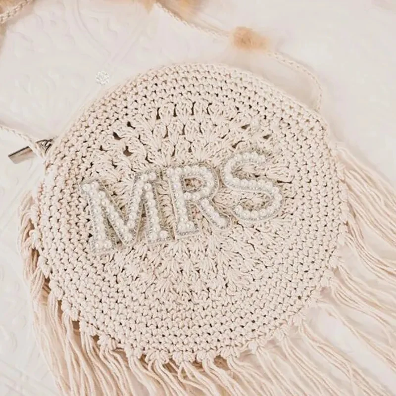 Mrs Bag beach boho rustic country wedding engagement bridal shower Bachelorette Party Honeymoon just married bride to be Gift