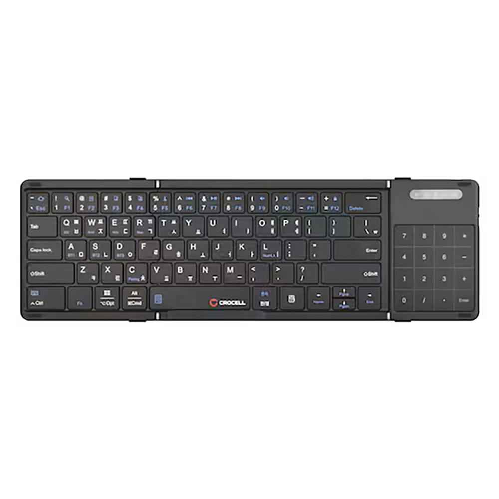 CROCELL C-Flip Hybrid Touch Foldable keyboard (Black)