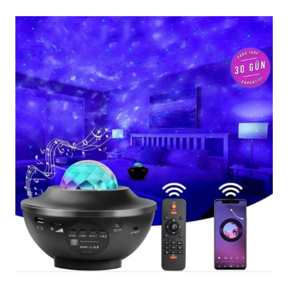 Galaxy Cover 2.0 Night Light Adjustable Unlimited Color Options Modes Bluetooth Speaker with Sky Space Effect Volume Control 2024 Unisex Hobby Home Decoration Trend Hot Sale Flash Deal