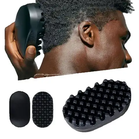 Barber's Curling Hair Sponge Tool for Black Curls Afro Styling Dreadlock Massage Cleaning Brush - Hairdressing Accessory for Men