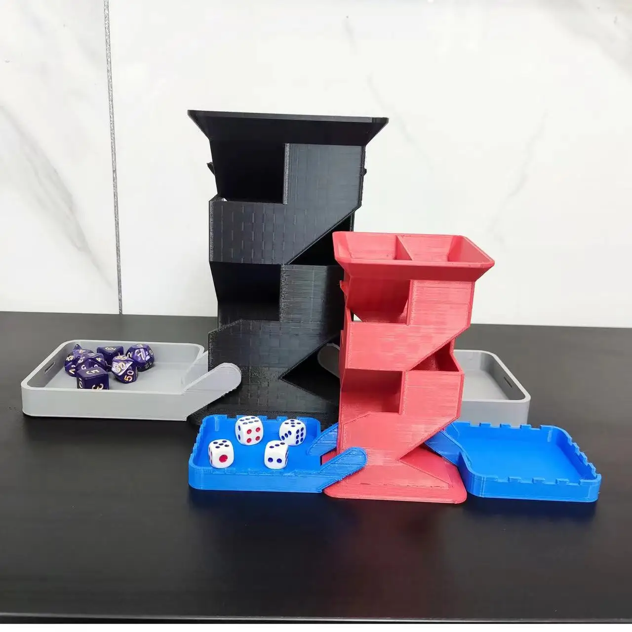 

Смола Dice Tower Castle DND Dice Rolling Tower Tray для Dungeon и Dragon Dice, игральные кости для настольных игр, размер кости 1,8 см/0,7 дюйма