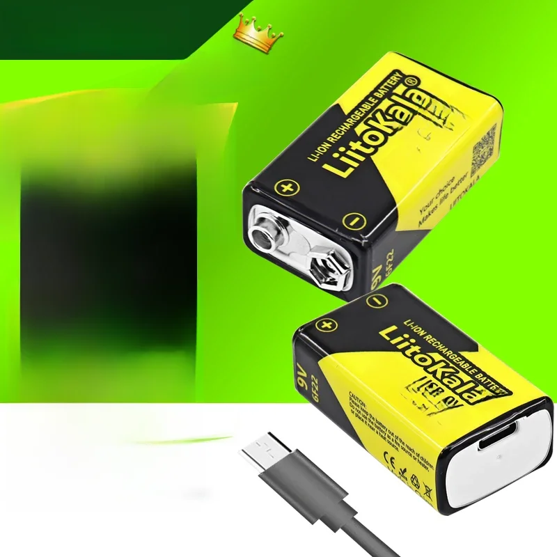 1-16pcs LiitoKala 9V 1100mAh li-ion oplaadbare batterij USB 9V batterij voor multimeter microfoon speelgoed afstandsbediening KTV gebruik - afbeelding 2