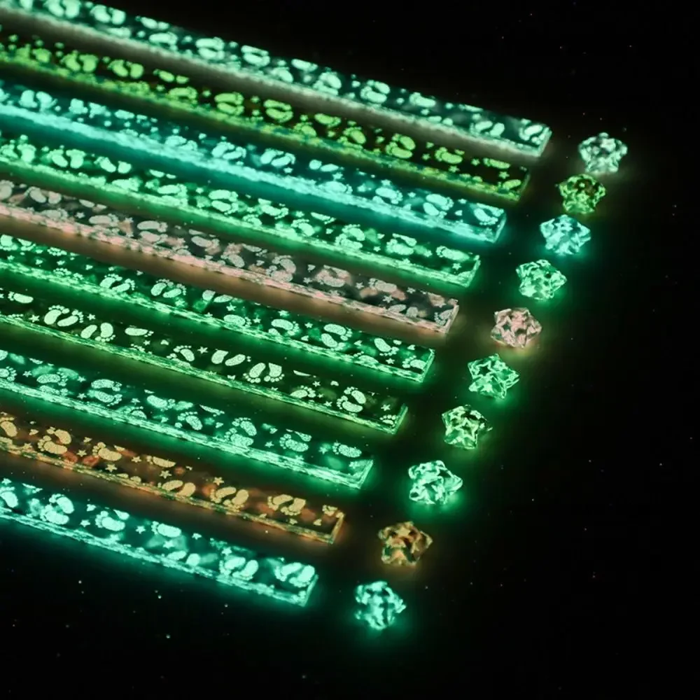 210 feuilles de papier étoiles Origami lumineuses, 10 bandes de couleurs, décor étoile porte-bonheur, papier artisanal pliant, fournitures d'artisanat pour bricolage