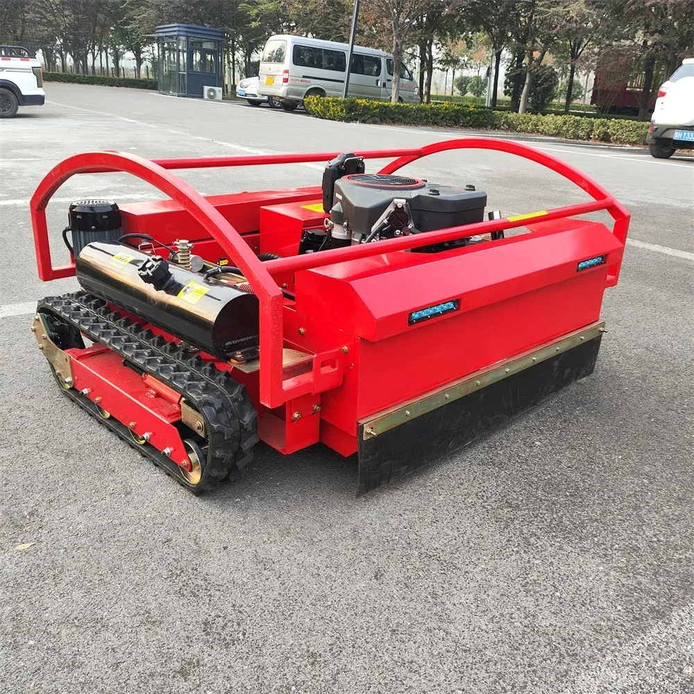 Strong power   Brushless Remote Control Lawn Mower Robot with Track for Farm Garden and Home Orchard, Professional Manufacturer