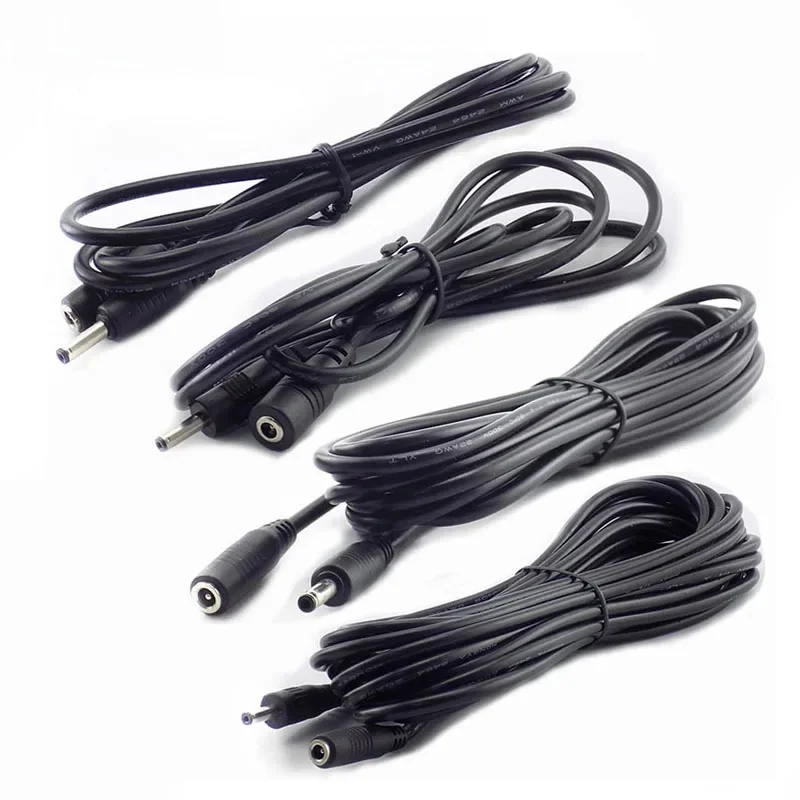 1/1. 5/3/5 miernik prądu stałego przedłużenie kabla 5V 2A adapter przewodu 3.5mm x 1.35mm DC męski złącze żeńskie DC dla kamera do monitoringu cctv — zdjęcie 2