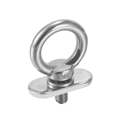 Track Mount Tie Down Eyelets, M6 Bolt, 316 Stainless Steel, Kayak Track Accessories (1 Pack)