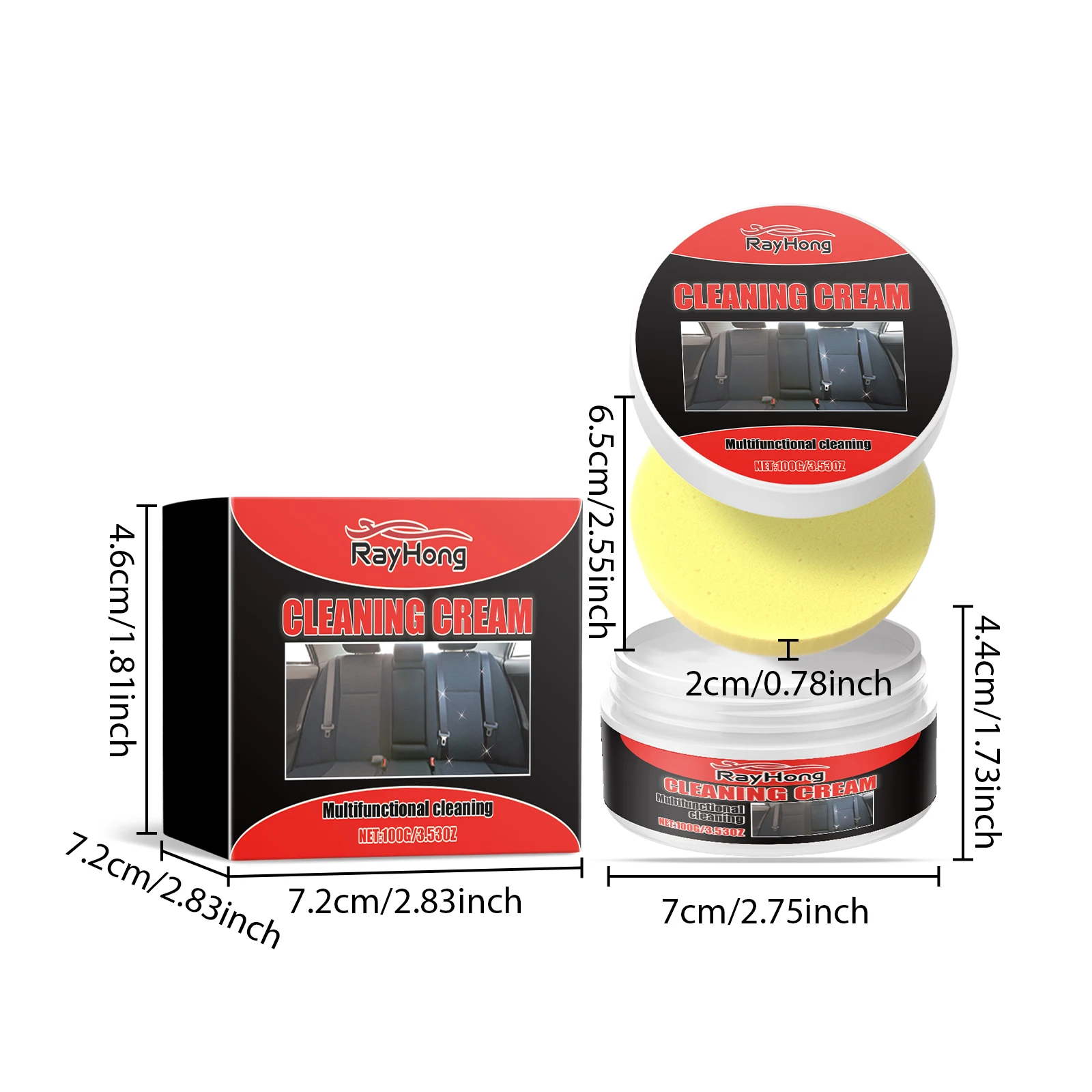 ครีมทำความสะอาดภายในรถยนต์เรย์ฮง บำรุงรักษาหนัง คืนสีเดิม ให้เงางาม ขัดเงาภายในรถยนต์ทุกวัน