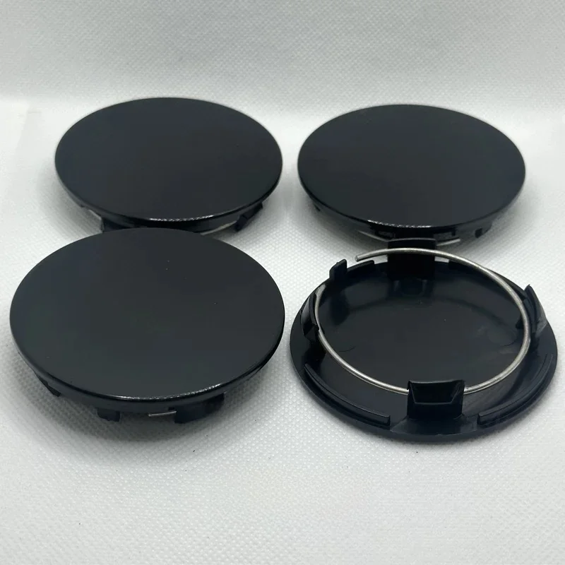 Centre de roue de voiture 4 pièces/ensemble 70mm, couvercle de jante de voiture, noir argent ABS, couvercle anti-poussière, accessoires de Modification de voiture