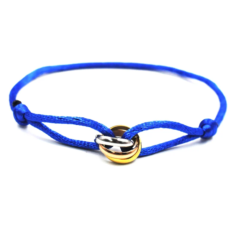 Luxuriöses Unisex-Armband, 3, Metallschnalle, Handkette, verstellbares Herren-Seil-Armband für Damen, Schmuck, Geschenke