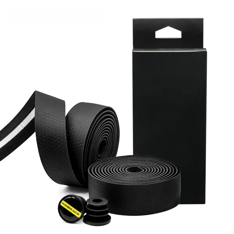 AliExpress riderace Bike Handlebar Tape Road Bicycle Anti-slip PU EVA Shock Absorption Anti-Vibration Handle Bar Tapes Soft Cycling Wrap End Plug