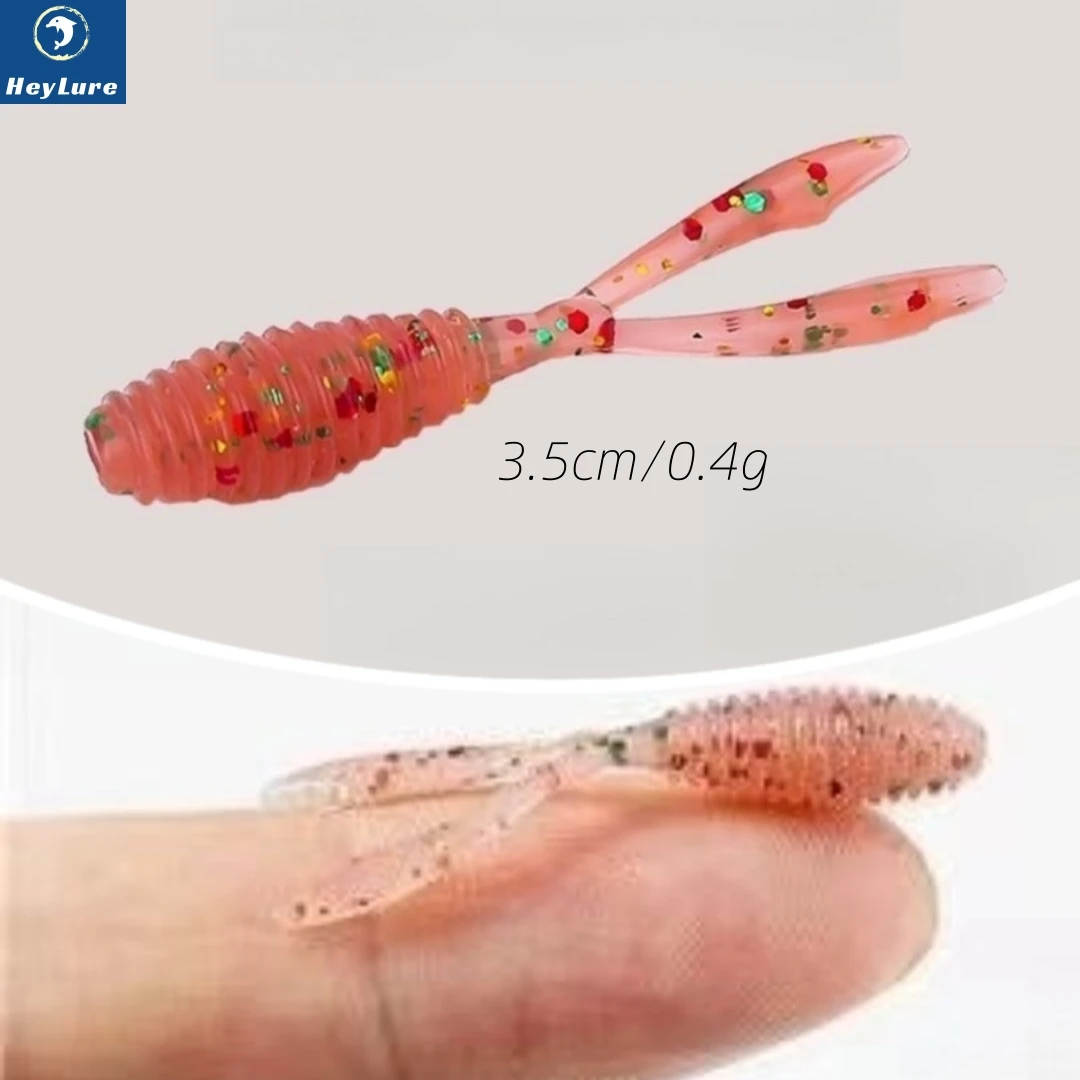 

20pcs Mini Soft Fishing Lure Forking Tail 3.5cm/0.4g Silicone PVC Thread Wobbler Swimbait for Fishing Pesca Jig Jerkbait Tackle