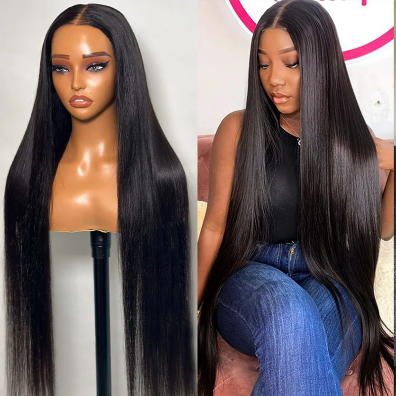 

5X5 Hd Straight Lace Front Wigs Human Hair Glueless Brazilian 30inch Lace Front Wig Human Hair for black Women