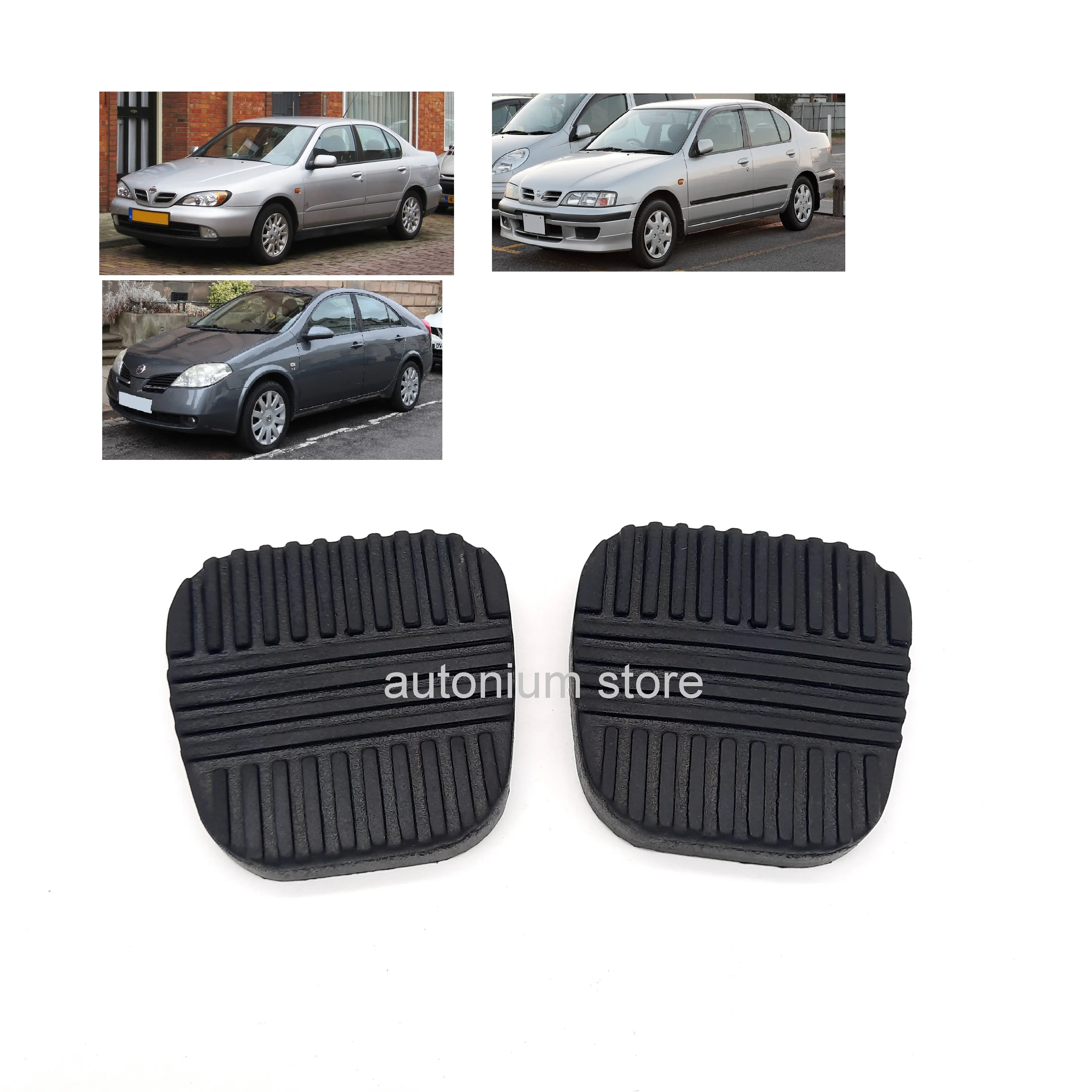 1 Pair Pedal Pad Cover Brake + Clutch Best Quality Rubber for Nissan Primera P11 P12