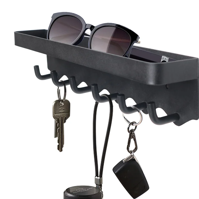 

Self-adhesive Bathroom Organizer Rack Towel Hooks Wall Mount Shampoo Holder Shower Caddy Entryway Key Hook Shelf Storage