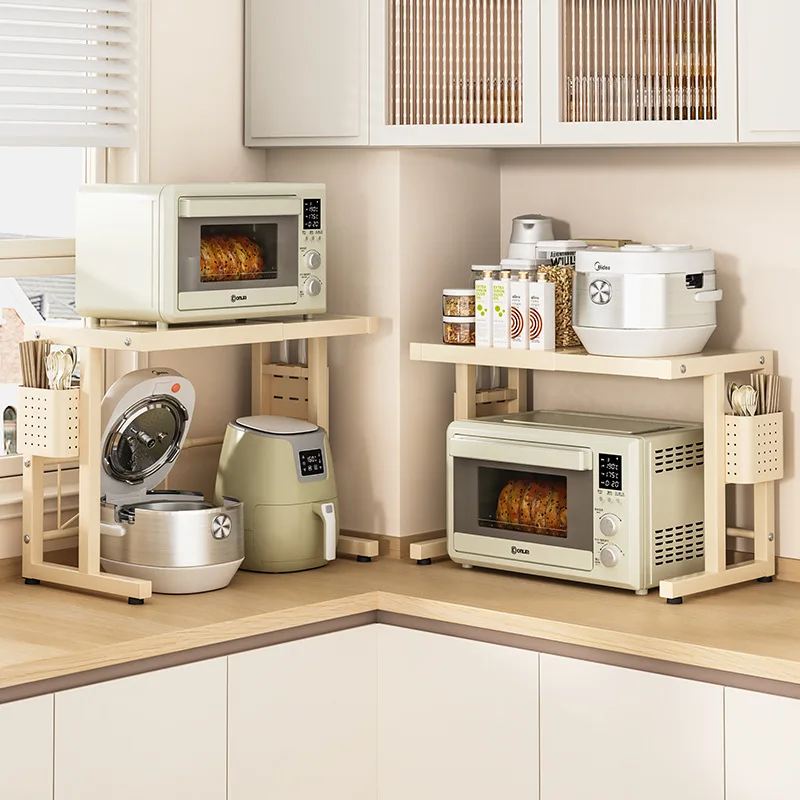 

Многофункциональная выдвижная подставка-полка для микроволновой печи, органайзер для хранения на столешнице, подставка для рисоварки