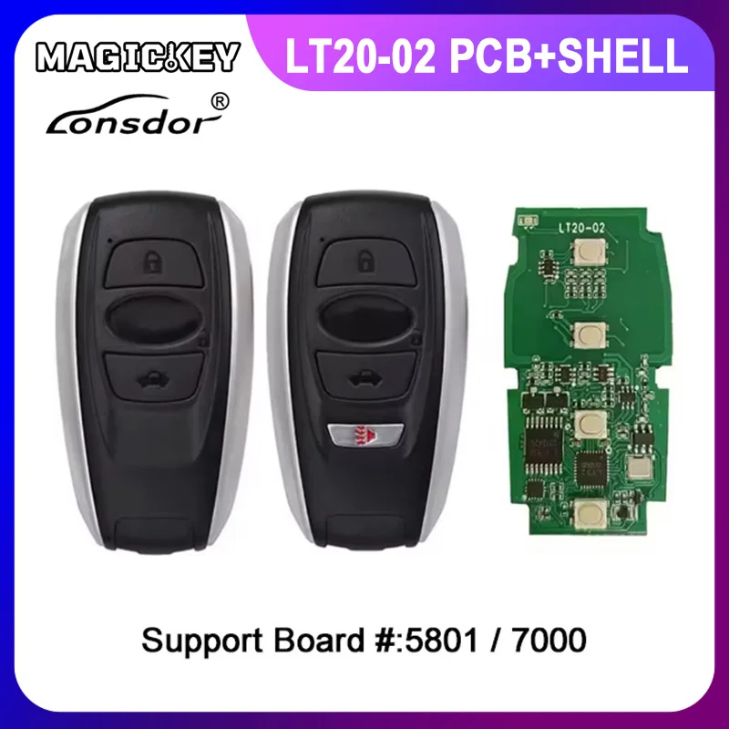 5801 7000 Smart Remote Key Lonsdor LT20-02EN For Subaru Forester Ascent STI WRX Legacy Outback Crosstrek Impreza K518 KH100+