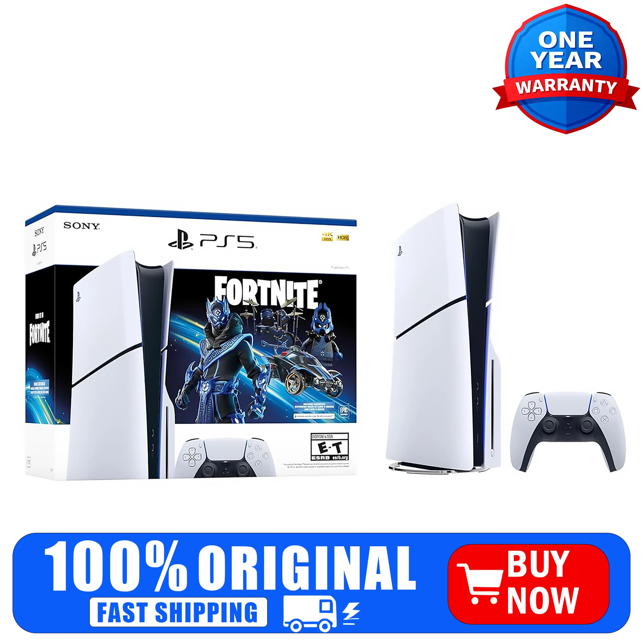 

Sony PlayStation 5 Disc Edition и комплект Fortnite Cobalt Star