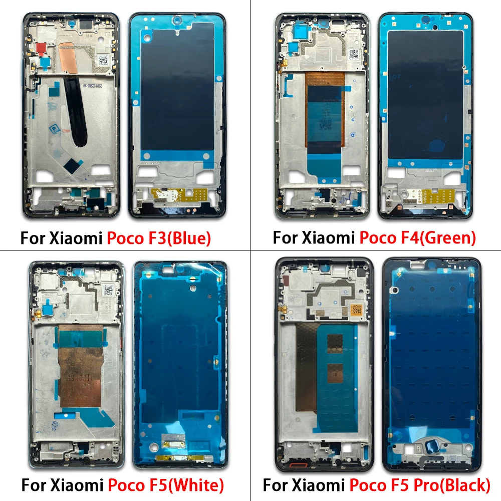 New Front Housing LCD Frame Bezel Plate Replacement Part For Xiaomi Poco F3/F4/F5/F5 Pro