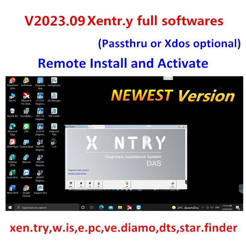 Latest V2023.09 Xentry Vedia.mo DT.S WI.S Software for MB STAR C4/C5/C6 Openport 2.0 Work for Diagnostic Laptop D630/CF19/x201T