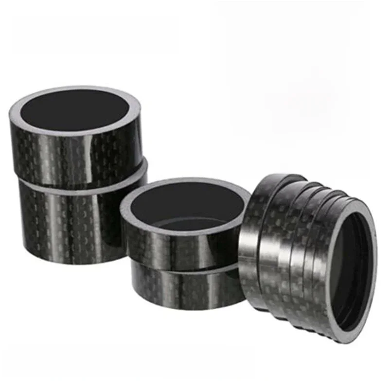 AliExpress 11pc set Bicycle Carbon Fiber Washer 1-1/8" Stem washer Spacer 28.6mm MTB Front Fork 3/5/10/15/20mm