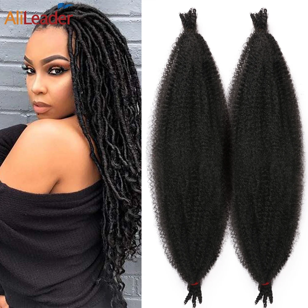 Kinky Marley Twist Braiding Hair High Puff Springy Afro Twist Hair Extension Synthetic Crochet Hair Bulk for Butterfly Locs