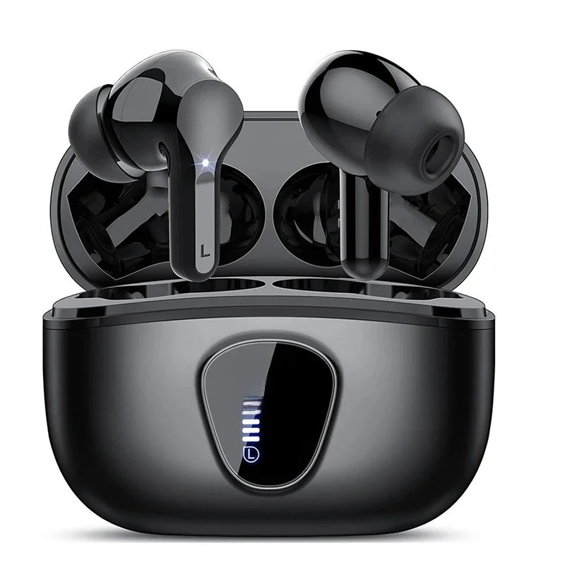 Bezprzewodowe słuchawki douszne BT5.3 słuchawki HiFi słuchawki stereo z mikrofonem z redukcją szumów ENC 48H wyświetlacz LED IP7 wodoodporne słuchawki — zdjęcie produktu 7