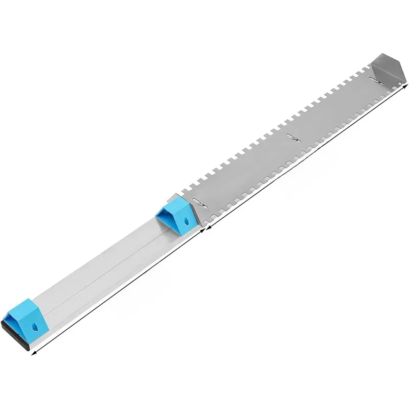 Truelle à Encoche Carrée de 24 Pouces, 2/5x2/5 Pouces, Outil de Décapage de Carreaux Muraux pour Grandes Carreaux de Circulation Masculine