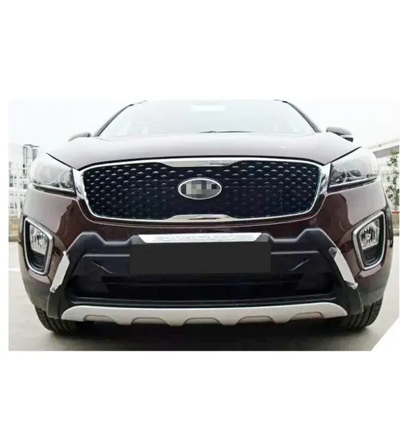 Kia Sorento Front AND Rear Bumper Protection Diffuser 2015 - 2017 -Spoiler Flap Chrome modified Auto Styling Car Accessories