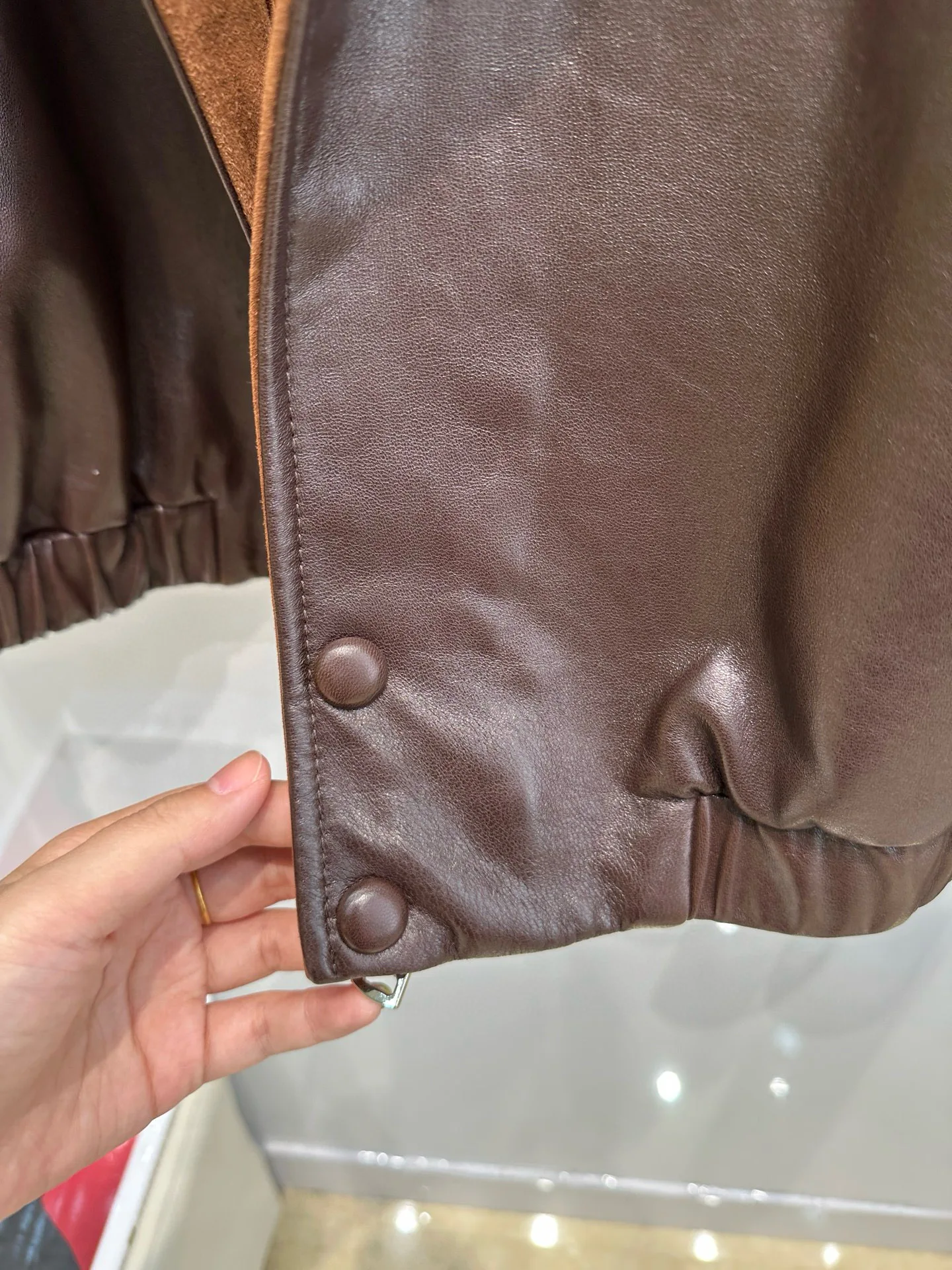 Chaqueta de piel de oveja de cuero genuino de alta gama para mujer elegante de otoño