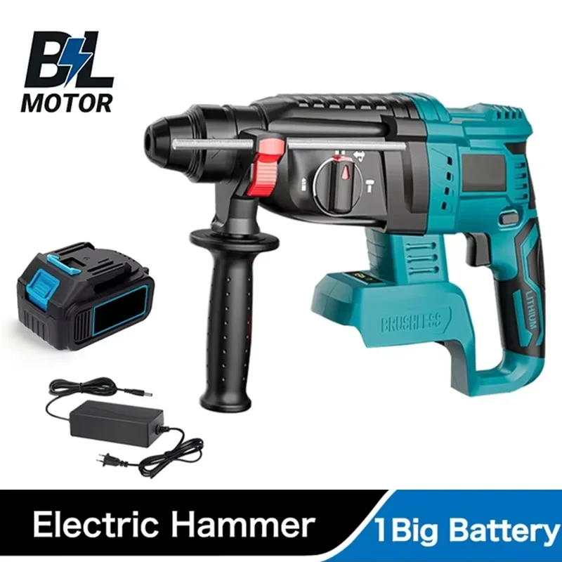 18V 4 Functions Electric Cordless rotor Hammer Rechargeable Hammer 27mm Impact driver For 18V Makita Battery