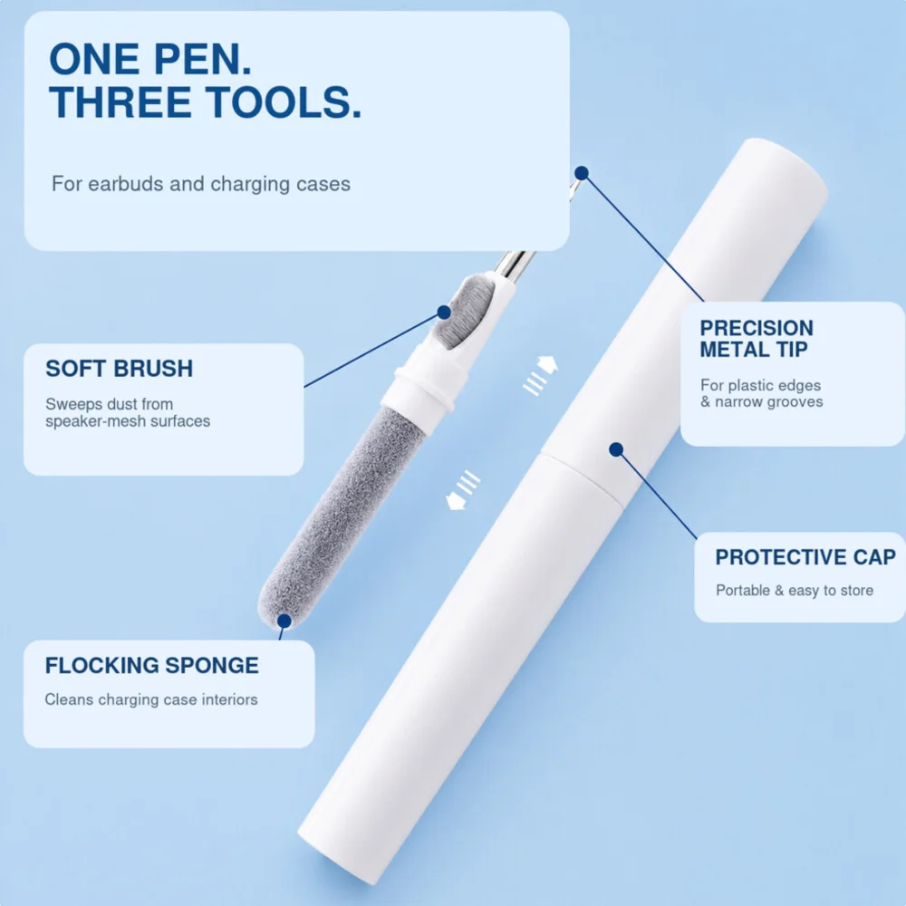 3-in-1 Earbud Cleaning Pen wit - Earbuds Charging Case recension och pris