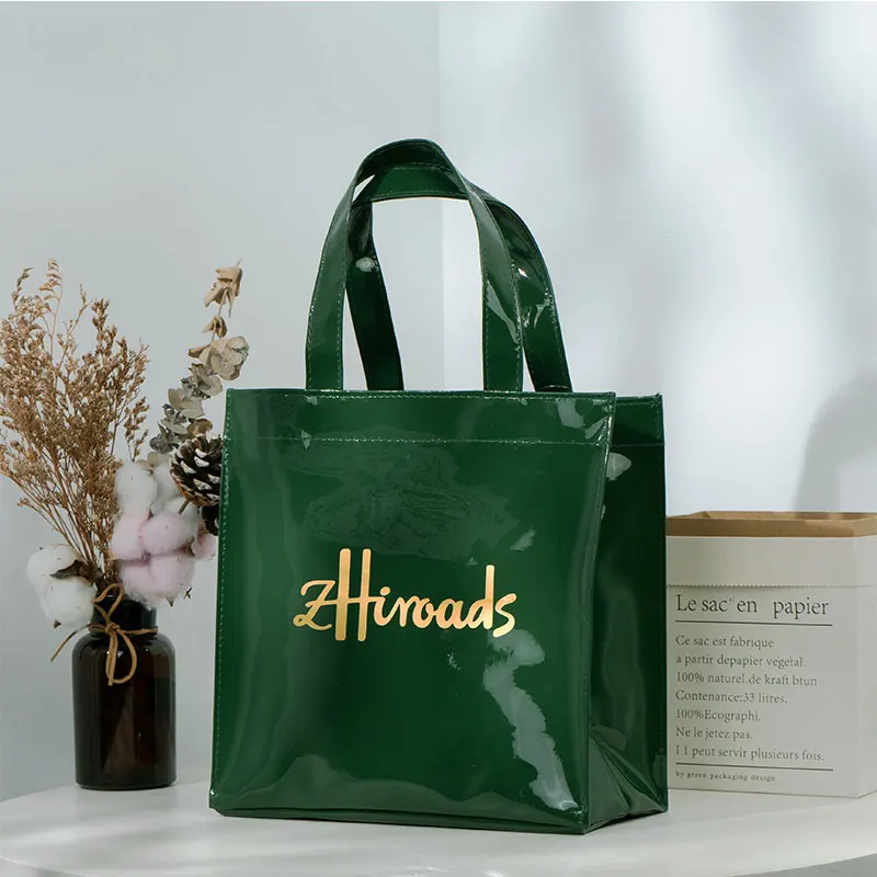 PVC Mirror Leather Tote Bag | Luxury Glossy Patent Leather Handbag | Waterproof Large Capacity Shoulder Fashion Travel Tote Bag