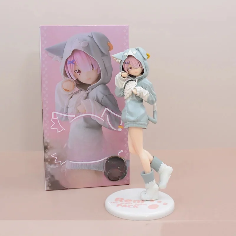 Anime Re:Zero kara Hajimeru Isekai Seikatsu Rem Figure modèle Ram Puck robes de démarrage PVC Emilia Collection cadeau jouet