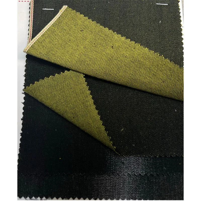 

11.6oz Stretch Custom Selvedge Denim Fabric By The Yard Backside Green Selvedged Jeans Cloth Wholesale W2302225