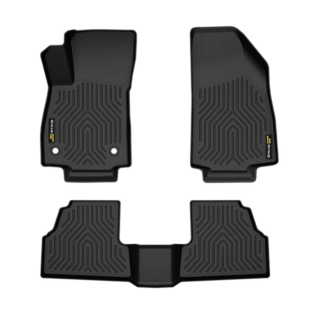 Tpe Car Floor Mats Suitable for Buick Encore 2013-2022 / Chevrolet Trax 2014-2022 First and Second Row Truck Accessories Cargo Liner All-Weather Protection 3-Piece Set Black