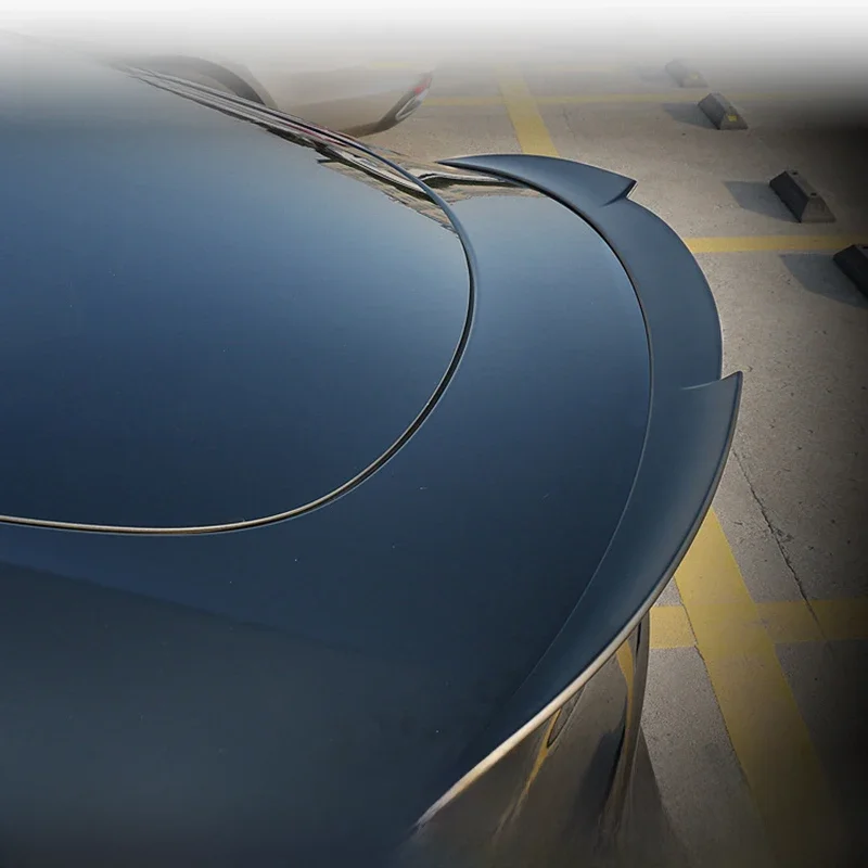 Dla Tesla Model Y Tail Spoile Wzór z włókna węglowego Pokrywa bagażnika Spoiler Skrzydło Montaż bez dziurkacza 2017-2024 Akcesoria samochodowe — zdjęcie 2