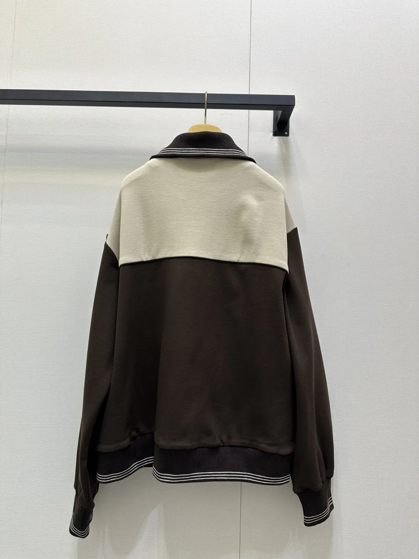 

2025 New and Fashionable High Quality Ribbed Three-dimensional Cut Zipper Patchwork Drasstring jacket