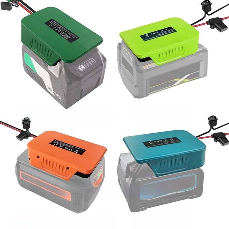 Adaptateur de batterie pour Makita, Ryobi, Black & Decker, Uration, Hikoki, Eddie ion, Fusible et interrupteur, DIY Power Wheels, 36V, 40V
