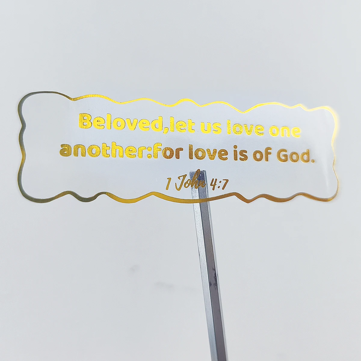 200 Pcs Metallic Foil Scripture Stickers – Inspirational Gold Lettering for Faith-Based Crafts & Packaging