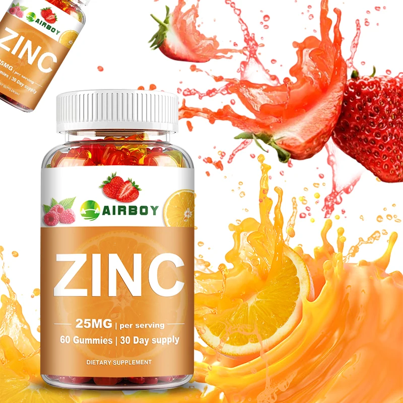 Zinc Gummies - Enhances Brain Function, Improves Mood and Memory, Antioxidant - 60 Gummies