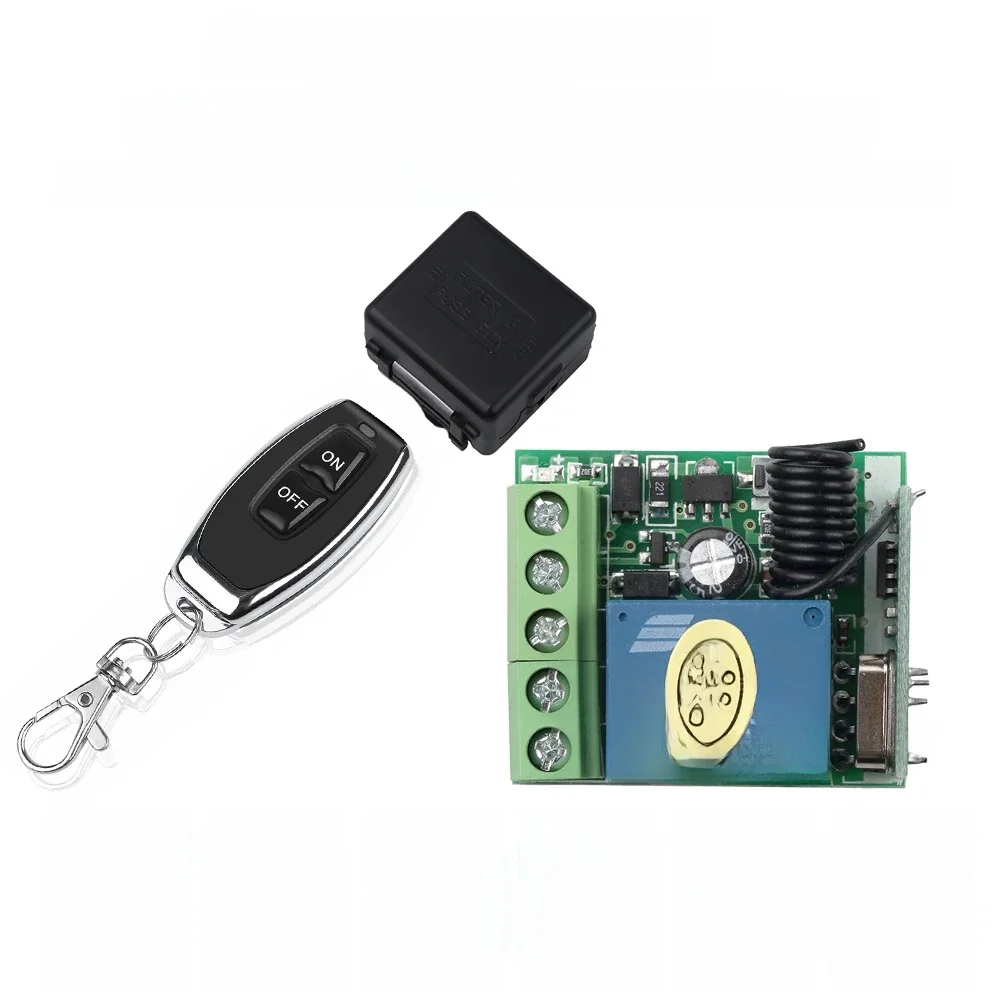 DC 12V 433 Mhz RF Bezprzewodowy przełącznik zdalnego sterowania Przekaźnik 433mhz 1CH Moduł odbiornika do nauki kodu Nadajnik zdalny DIY — zdjęcie 2